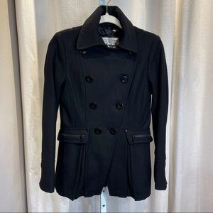 Guess | Winter Jacket | Black | Wool + | Double Breasted | S